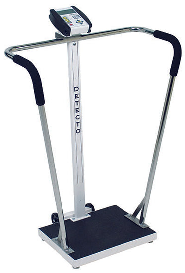 Detecto, 6855 Bariatric Scale, Digital, 600 lb x .2 lb / 270 kg x .1 kg, 18" x 14" Platform, AC Adapter