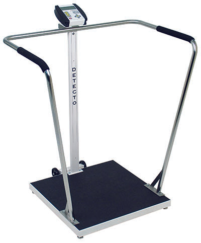 Detecto, 6856 Bariatric Scale, Digital, 1000 lb x .2 lb / 450kg x .1 kg, 24" x 24" Platform, AC Adapter