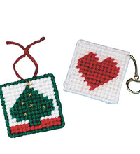 Allen Diagnostic Module Needlepoint Heart Key Rings, Pack of 6