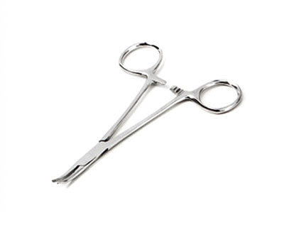 ADC Halstead Hemostatic Forceps, Curved, 5", Stainless