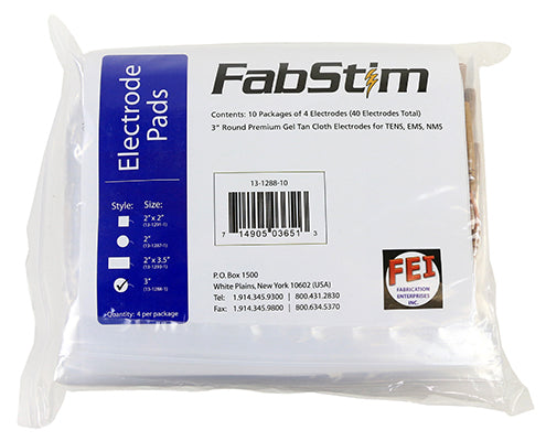 FabStim Electrode, 3" Round, 40/bag (10 sheets of 4)