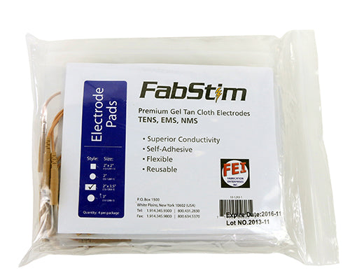 FabStim Electrode, 2 x 3.5" Rectangle, 40/bag (10 sheets of 4)