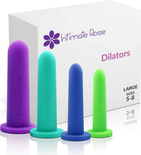 Intimate Rose, Silicone Dilators for Women and Men, Large (Sizes 5-8), Pack of 4