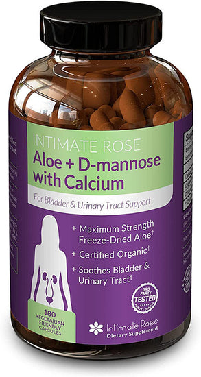 Intimate Rose, Aloe Vera Supplement with Added D-Mannose and Calcium, 180 Capsules