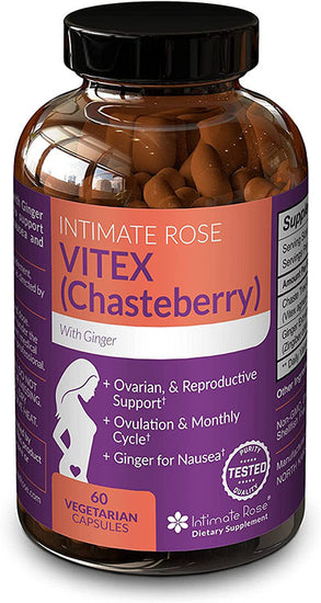 Intimate Rose, Vitex (Chasteberry) with Added Ginger, 30 Day Supply (60 Capsules)