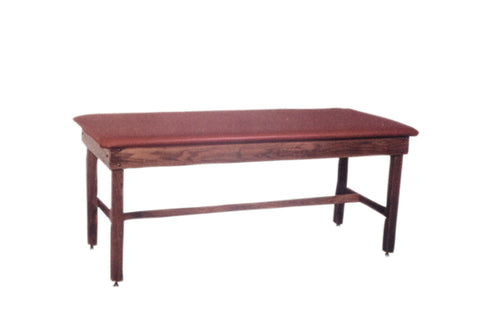 wooden treatment table - H-brace, upholstered, 78" L x 24" W x 30" H