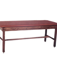 wooden treatment table - H-brace, upholstered, 72" L x 30" W x 30" H