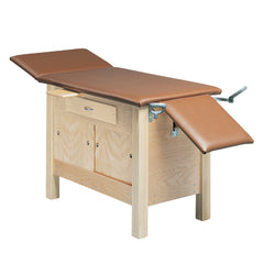 wooden exam table - enclosures, upholstered, 72