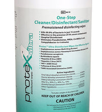 Protex Ultra, Disinfectant Wipes, 7" x 9.5", Canister of 75, Case of 8