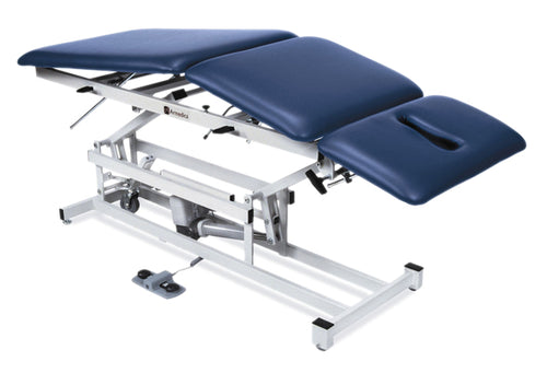 treatment table - electric hi-low, 76" L x 27" W x 18" - 37" H, 3-section