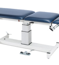 treatment table - electric pedestal hi-low, 76" L x 27" W x 24" - 36" H, 3-section