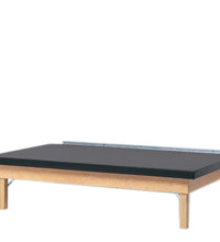 wooden platform table - wall mounted, folding, upholstered, 6' x 3' x 21"