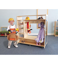 Mobile Dress-Up Center with Trays and Mirror