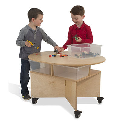 Mobile Collaboration Table With Trays