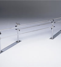 Parallel Bars, steel base, folding, height and width adjustable, 7' L x 16" - 24" W x 22" - 36" H