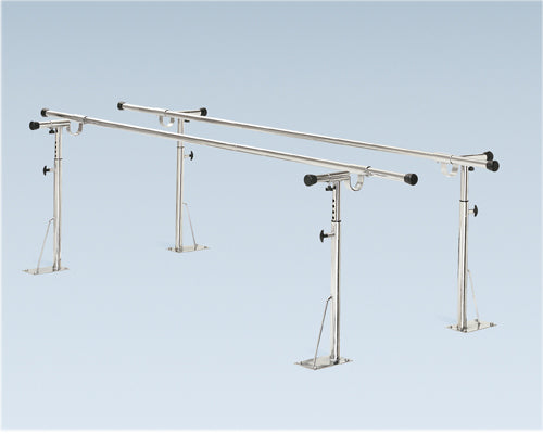 Parallel Bars, floor mounted, height and width adjustable, 14' L x 6" W x 26" - 44" H