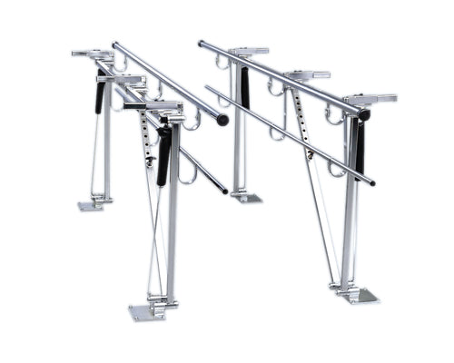 Parallel Bars, floor mounted, height and width adjustable, 12' L x 8" W x 31" - 41" H