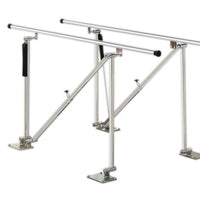 Parallel Bars, floor mounted, height adjustable, 7' L x 22.5" W x 31" - 41" H