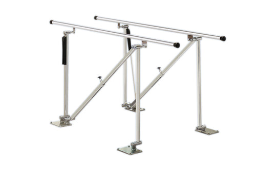 Parallel Bars, floor mounted, height adjustable, 7' L x 22.5" W x 31" - 41" H