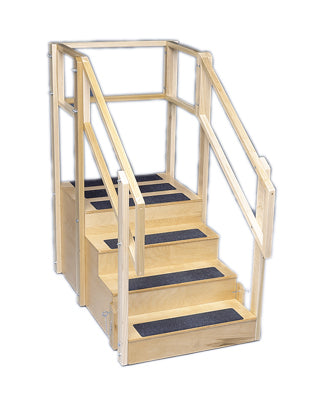 Training stairs, straight, 4 steps with platform, 55" L x 30" W x 54" H