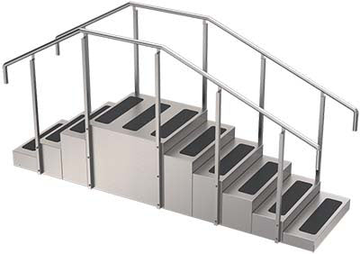 Whitehall, Stainless Steel Training Stairs, 120" x 35" x 60"