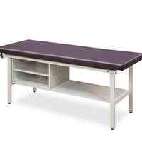 Clinton, Alpha-S Treatment Table, 1-Section, Tiered Shelving Unit, 1 Shelf, 72" x 30" x 31"