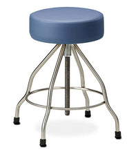 Clinton, Upholstered Top Stainless Steel Stool, Rubber Feet