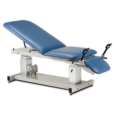 Clinton, Multi-Use Ultrasound Table, 3-Section, Motorized Hi-Lo, Stirrups, 72" x 27"