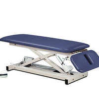 Clinton, Space Saver Treatment Table, 2-Section, Motorized Hi-Lo, Drop Section, 76" x 27"