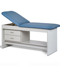 Clinton, Panel Leg Series, Treatment Table with Shelf and Drawers, 72" x 27" x 31"