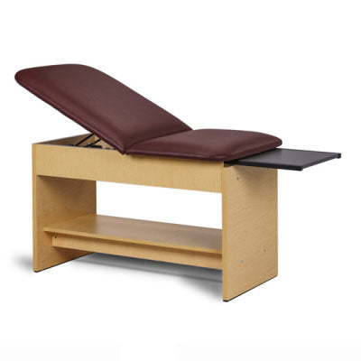 Clinton, Panel Leg Series, Space Saver Exam Table with Shelf