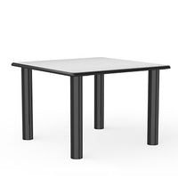 Table, Square Vinyl-Edge, Plain Top, Steel-Legs, 36" x 36"