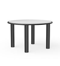 Table, Round Vinyl-Edge, Plain Top, Steel-Legs, 42"