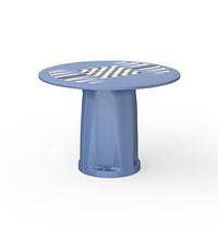 Endurance Round Base Table, 42" Round Top, Game Top, Blue Grey