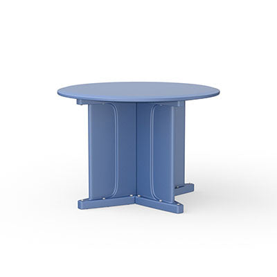 Endurance Table 42" Round X-Base Flame Retardant, Blue Grey