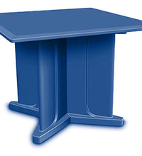 Endurance Table 42" Square X-Base Flame Retardant, Blue Grey