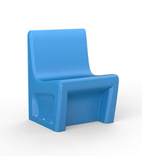 Sentinel Armless Chair-Floor Mount, Gangable, Blue Grey