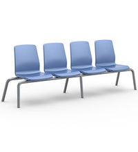 Structured Seating 1 Seat No Arms, Glides, Blue Grey