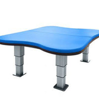 Tri W-G Mat Table, Bariatric Motorized Hi-Lo (17.25"-33"H), Hour-Glass Top, 5'W x 7'L, 750 lb capacity