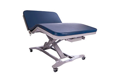 Tri W-G Treatment Table, Bariatric Motor Hi-Lo 3 section, 32" x 78", 750 lb capacity, 220V, international crating extra