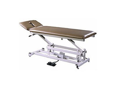 Tri W-G Treatment Table, Motorized Hi-Lo 2 section, 27" x 76", 400 lb capacity, w/ casters