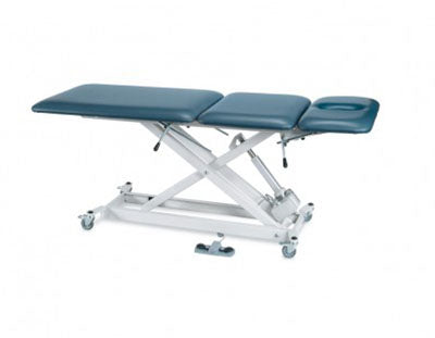 Tri W-G Treatment Table, Motorized Hi-Lo SX 3 section, fixed center, 27" x 76", w/ casters