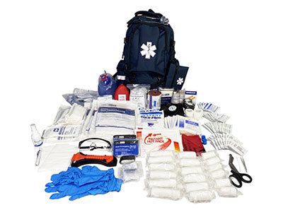 First Aid Kit, Large Medical Backpack, 21.25" x 14" x 12", Navy