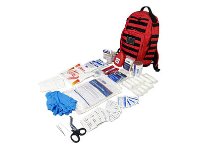 First Aid Kit, Standard Assault Pack, 16" x 11" x 9", Red