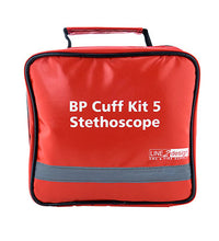 Blood Pressure Multi-cuff Kit 5 with XL High Contrast Gauge and Stethoscope, Red