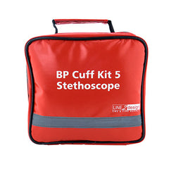 Blood Pressure Multi-cuff Kit 5 with XL High Contrast Gauge and Stethoscope, Red