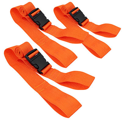 Disposable Strap with Loop Ends, 5', Orange, Pack of 3