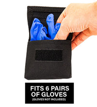 GlovePouch, Holds 6-Pairs Disposable Latex Gloves, Black