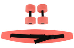 CanDo aquatic exercise kit, (jogger belt, hand bars) large, red