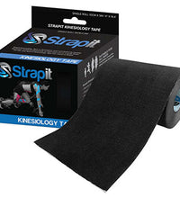 Strapit Kinesiology Tape, 4 in x 5.5 yds, Black